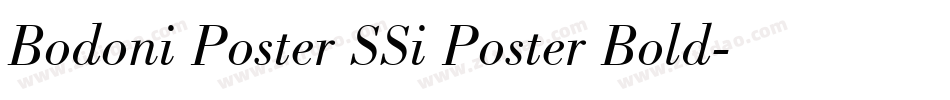 Bodoni Poster SSi Poster Bold字体转换
